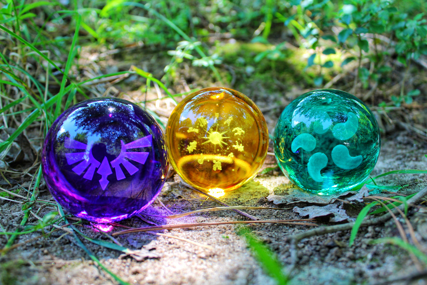 Spirit Orb, Light of Blessing, Sage's Will Combo - Glass Zelda Statues