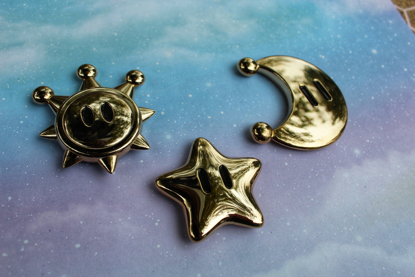 Star, Moon, and Shine Sprite Bundle - 3 Metal Collectibles